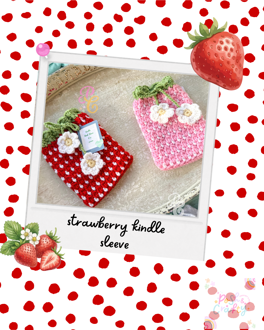 Strawberry Kindle sleeve